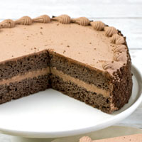 Zoomed in Image of No Sugar Added Double Chocolate Cake 
