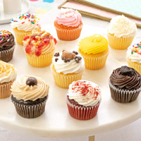 Zoomed in Image of Mini Assorted Gourmet Cupcakes