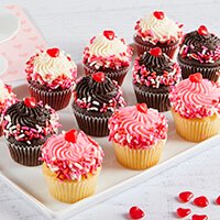 Zoomed in Image of Mini Valentine's Day Cupcakes