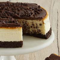 Zoomed in Image of Chocolate Chip Cheesecake