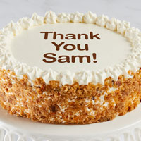 Zoomed in Image of Personalized Carrot Cake