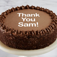 Zoomed in Image of Personalized Double Chocolate Cake