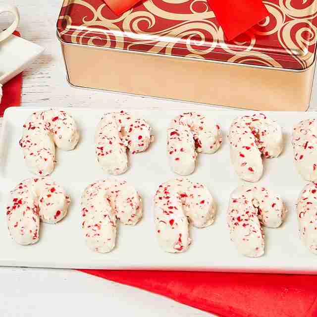 Candy Cane Cookie Tin