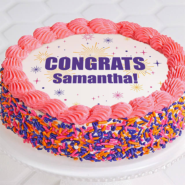 Personalized CONGRATS Cake
