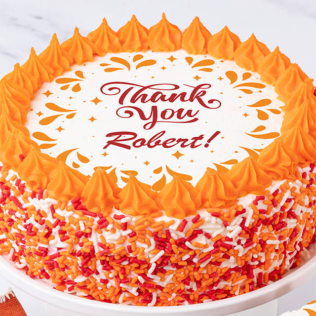 Personalized Thank You Cake