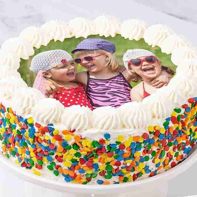 Image of Gluten-Free Happy Birthday Photo Cake