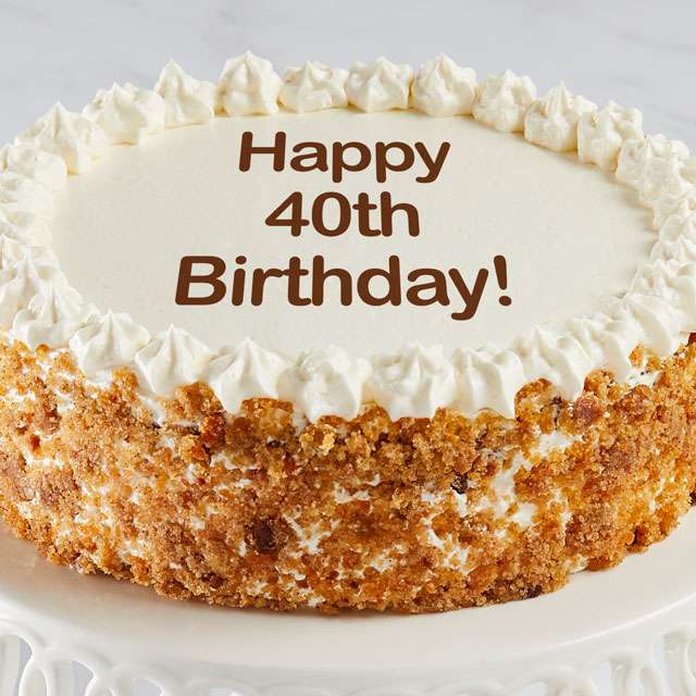 Image of Happy 40th Birthday Carrot Cake