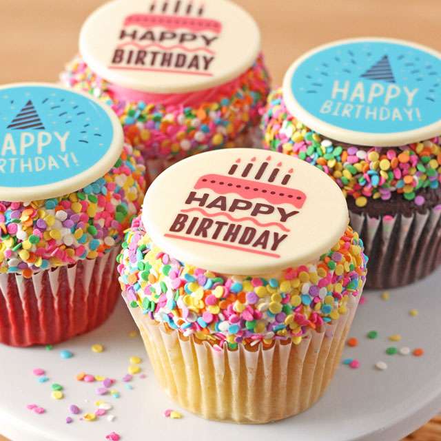 image of JUMBO Birthday Cupcakes