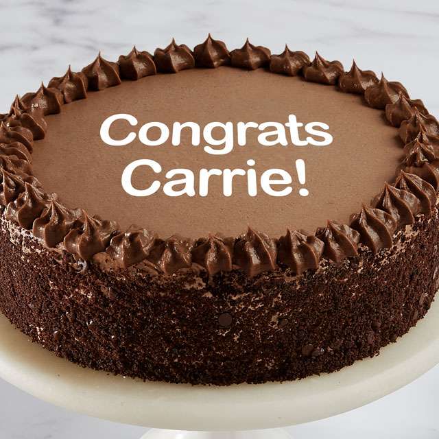 image of Personalized Double Chocolate Cake