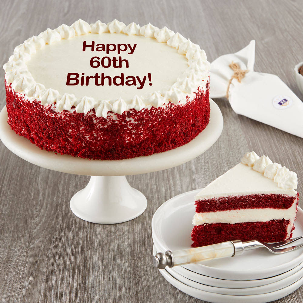  Happy 60th Birthday Red Velvet Cake