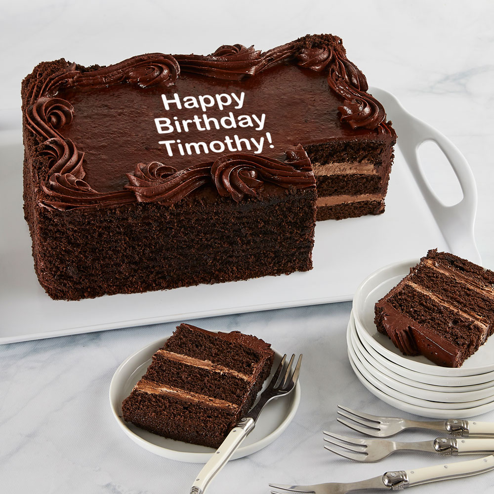  Personalized Chocolate Sheet Cake