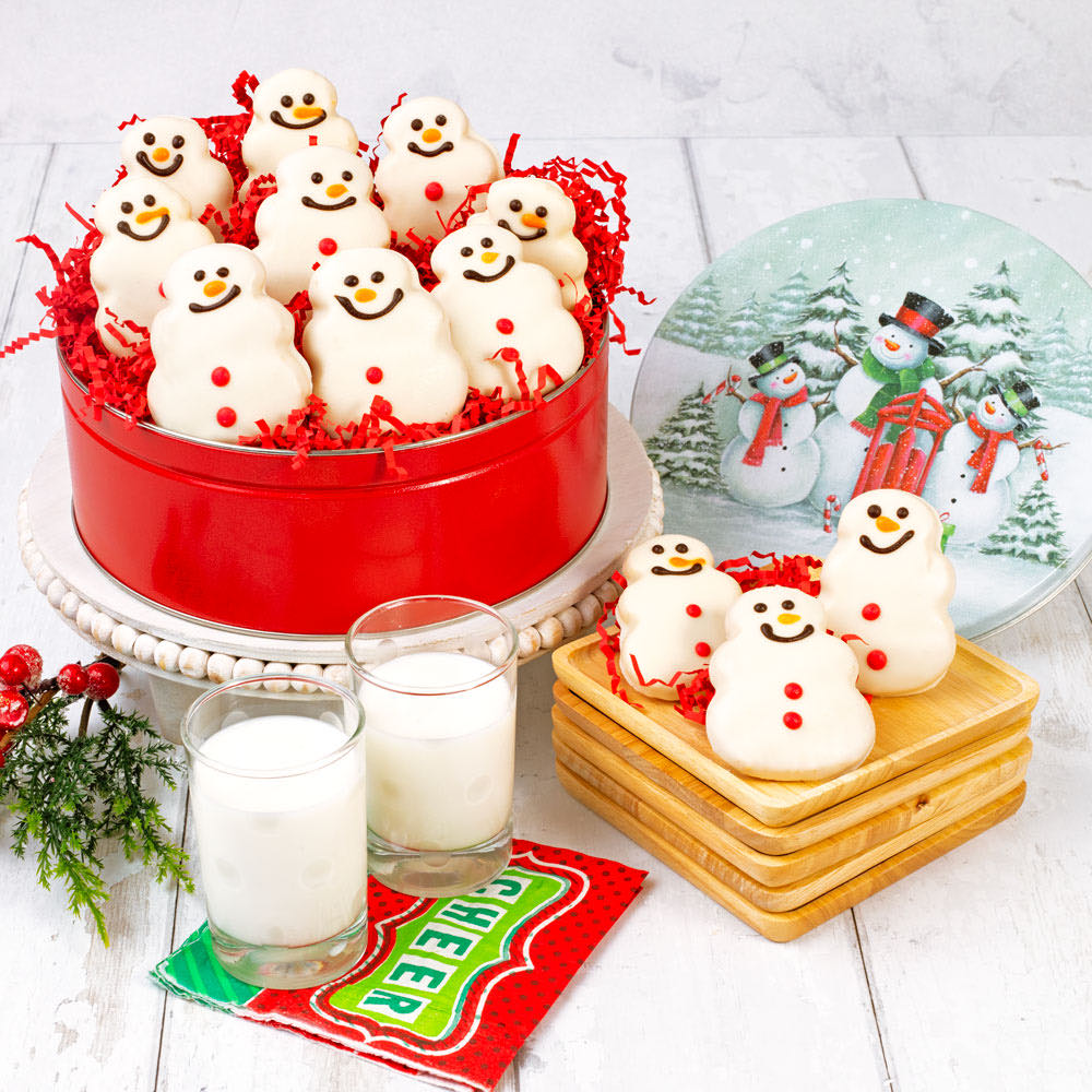  Snowman Cookie Tin