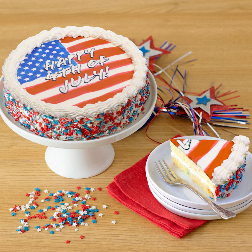 Fourth of July Flag Cake 