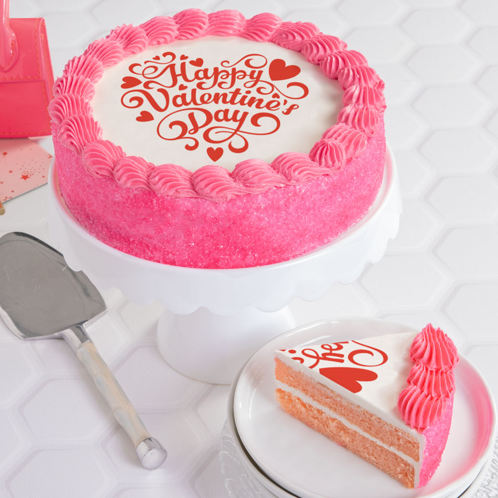 Pretty in Pink Valentine's Day Cake