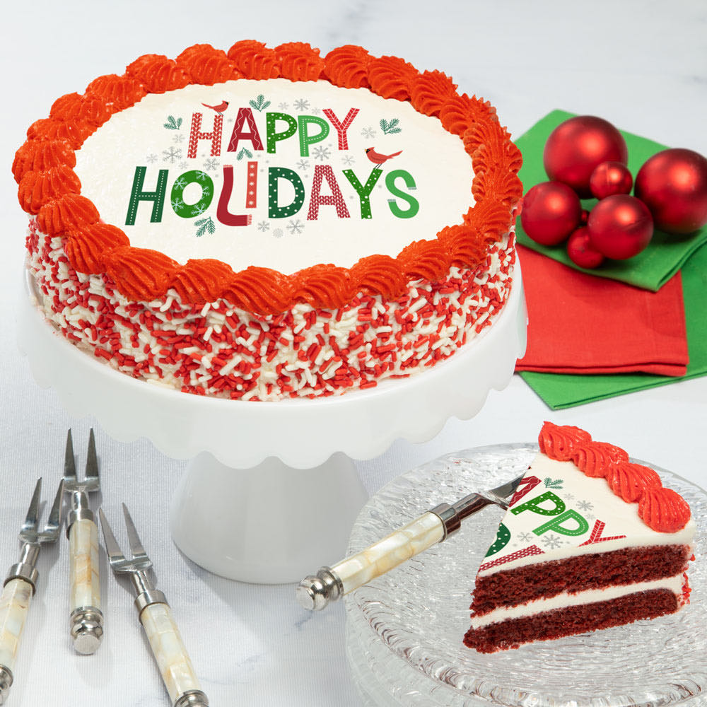  Happy Holidays Cake