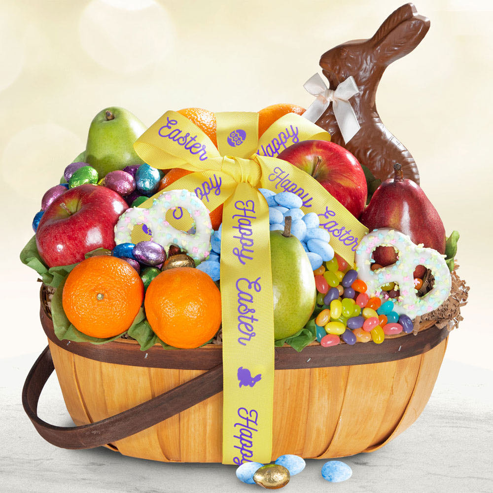  Easter Bunny Fruit and Treats Gift Basket