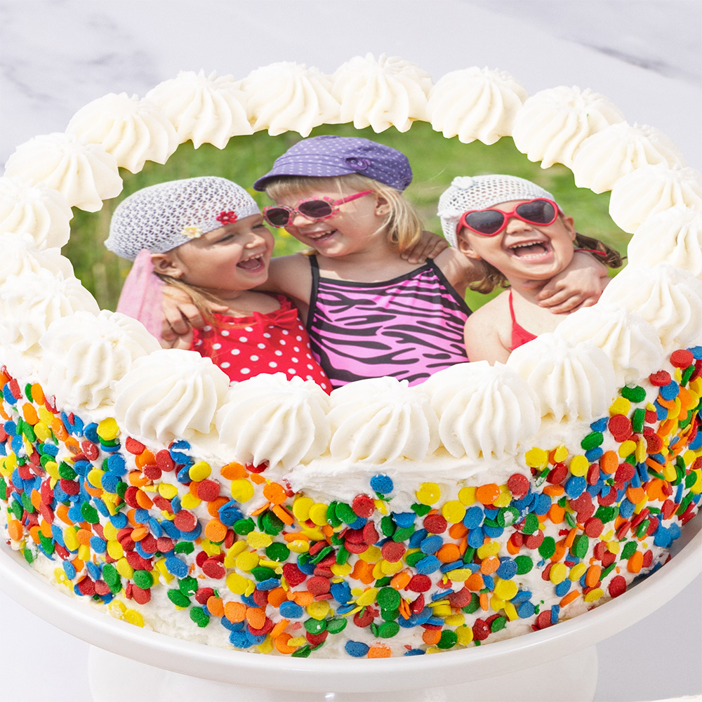  Gluten-Free Happy Birthday Photo Cake