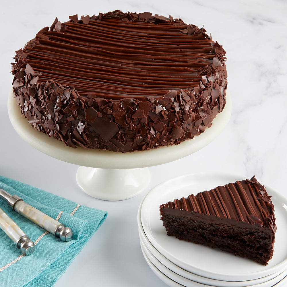 Triple Chocolate Enrobed Brownie Cake