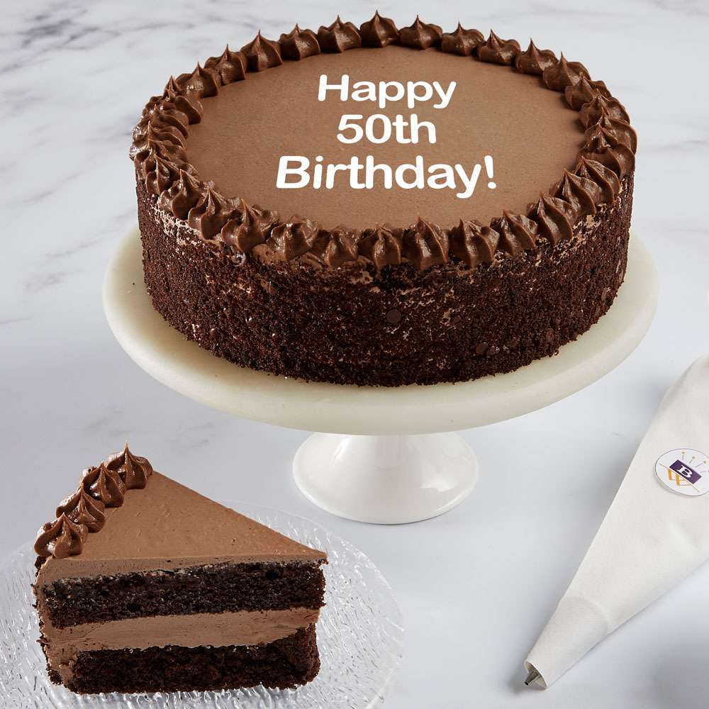 Happy 50th Birthday Double Chocolate Cake