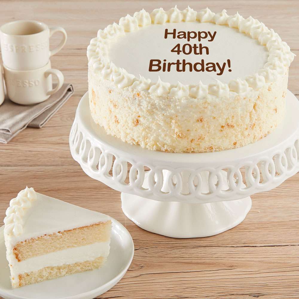 Happy 40th Birthday Vanilla Cake