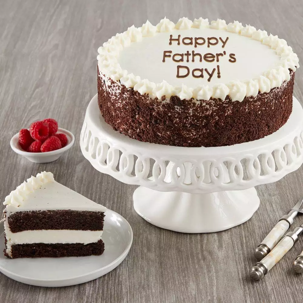 Happy Father's Day Chocolate and Vanilla Cake
