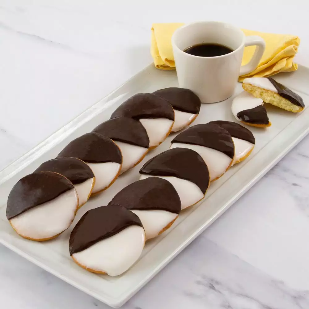 Image of 12pc Black and White Cookies