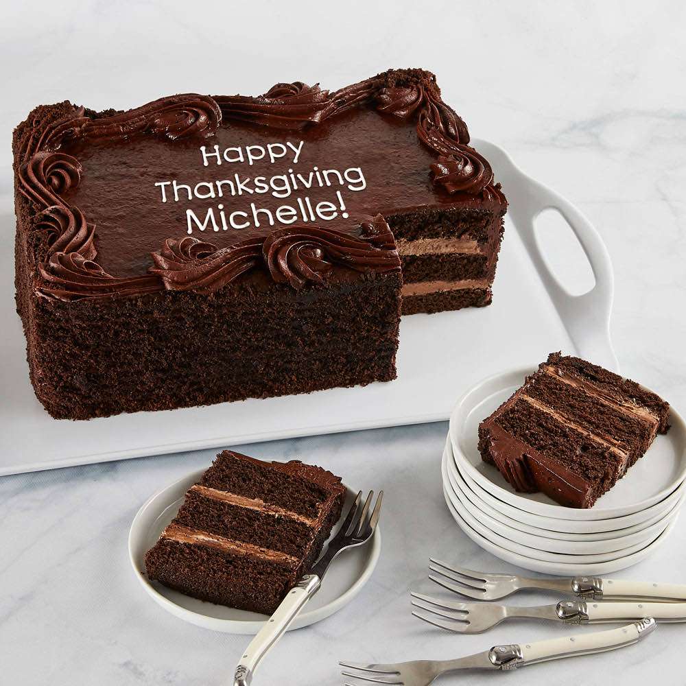 Personalized Chocolate Sheet Cake