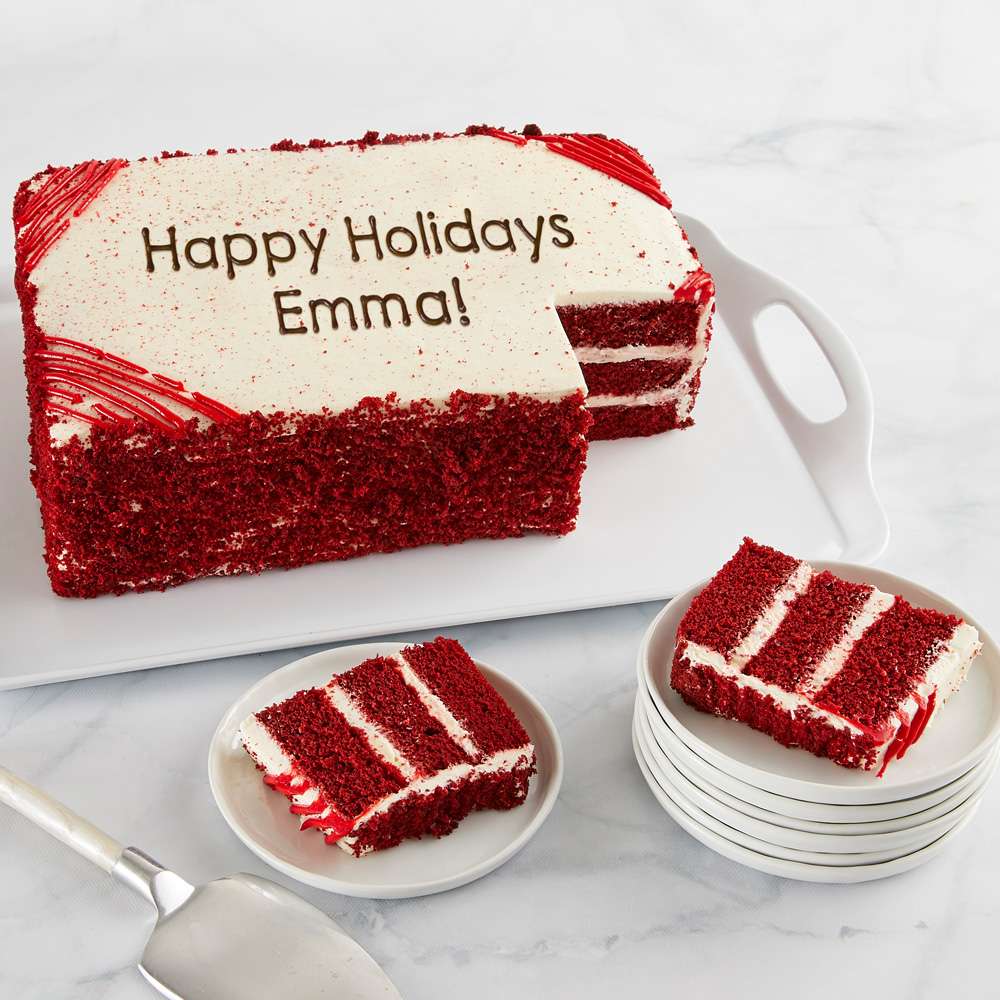 Personalized Red Velvet Sheet Cake