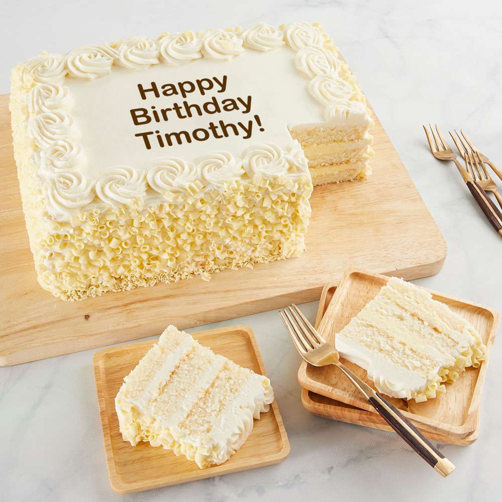 Personalized Vanilla Sheet Cake