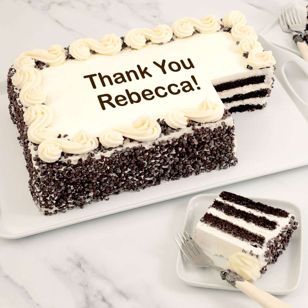 Personalized Chocolate Chip Sheet Cake