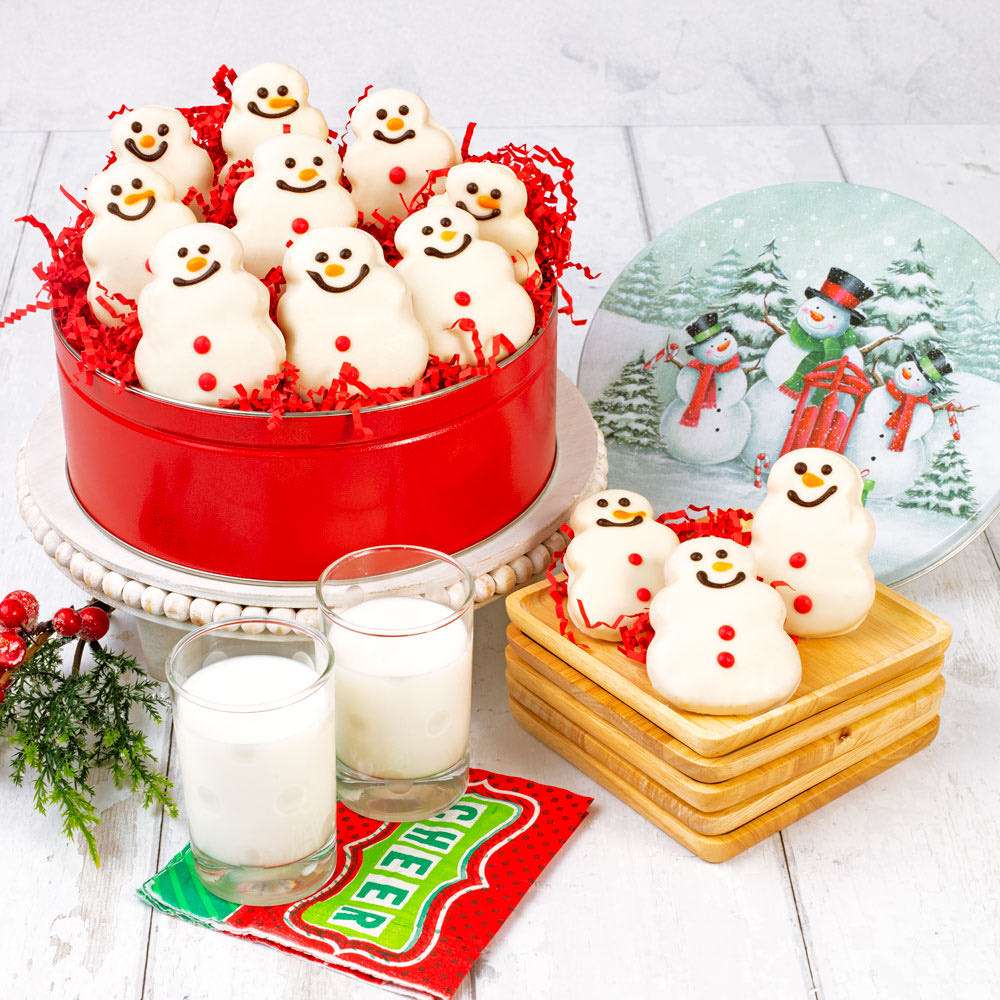 Snowman Cookie Tin