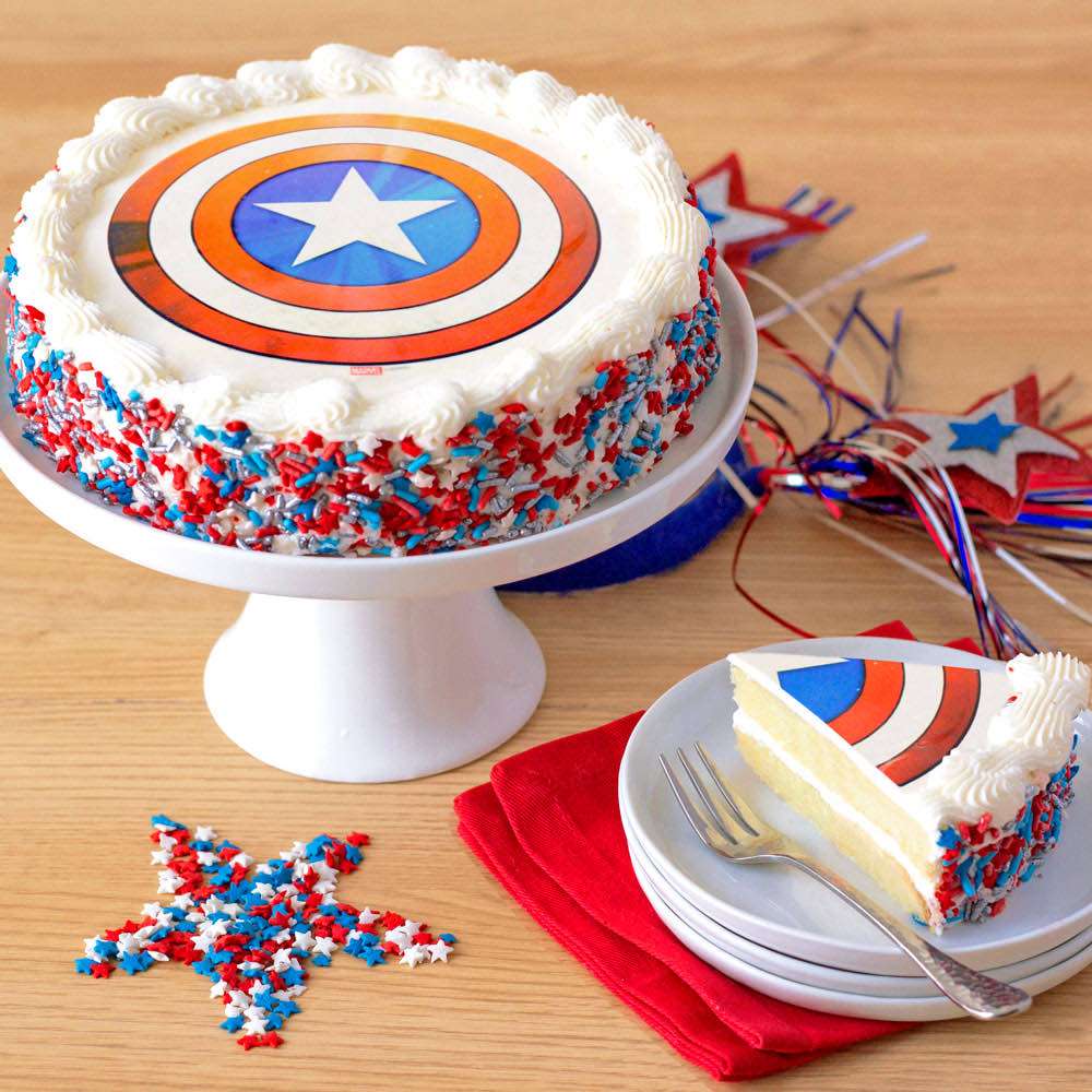 Captain America Cake delivered