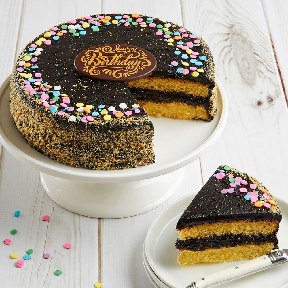 Golden Fudge Celebration Cake