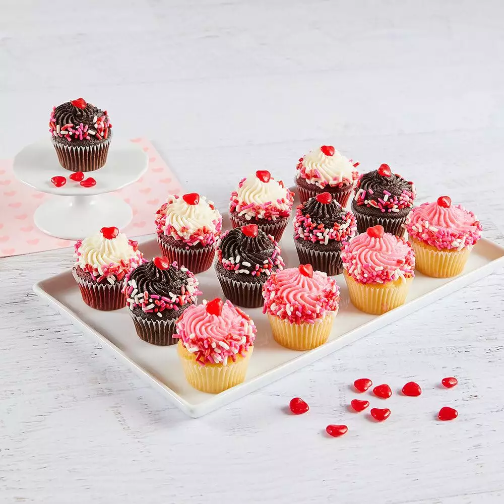 Mini Sweetheart Cupcakes