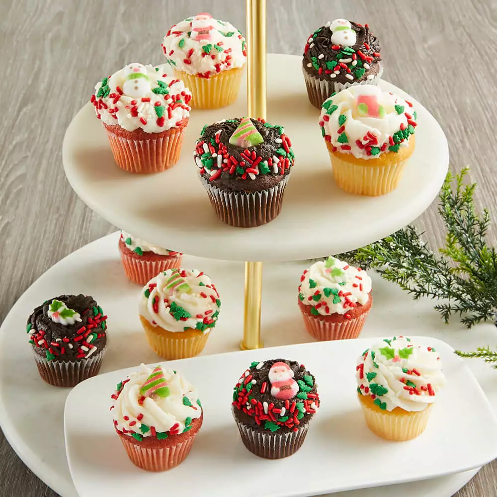 Image of Mini Holiday Cupcakes