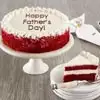 Wide View Image Happy Father's Day Red Velvet Chocolate Cake