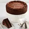 Wide View Image Personalized 10-inch Chocolate Cake
