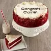Wide View Image Personalized 10-inch Red Velvet Cake