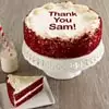 Wide View Image Personalized 10-inch Red Velvet Cake