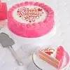 Wide View Image Pretty in Pink Valentine's Day Cake