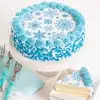 Wide View Image Snowflake Cake