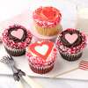 Wide View Image JUMBO Sweetheart Cupcakes