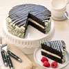 Wide View Image Black and White Mousse Cake