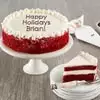 Wide View Image Personalized Red Velvet Chocolate Cake