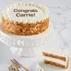 Wide View Image Personalized Carrot Cake