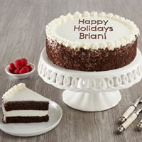 Wide View Image Personalized Chocolate and Vanilla Cake
