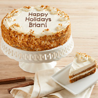 Wide View Image Personalized 10-inch Carrot Cake