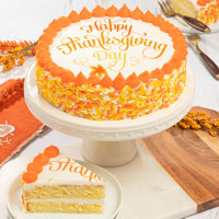 Wide View Image Happy Thanksgiving Cake