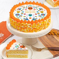 Wide View Image Day of the Dead Cake