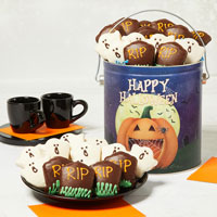 Wide View Image 24pc Happy Halloween Cookie Pail